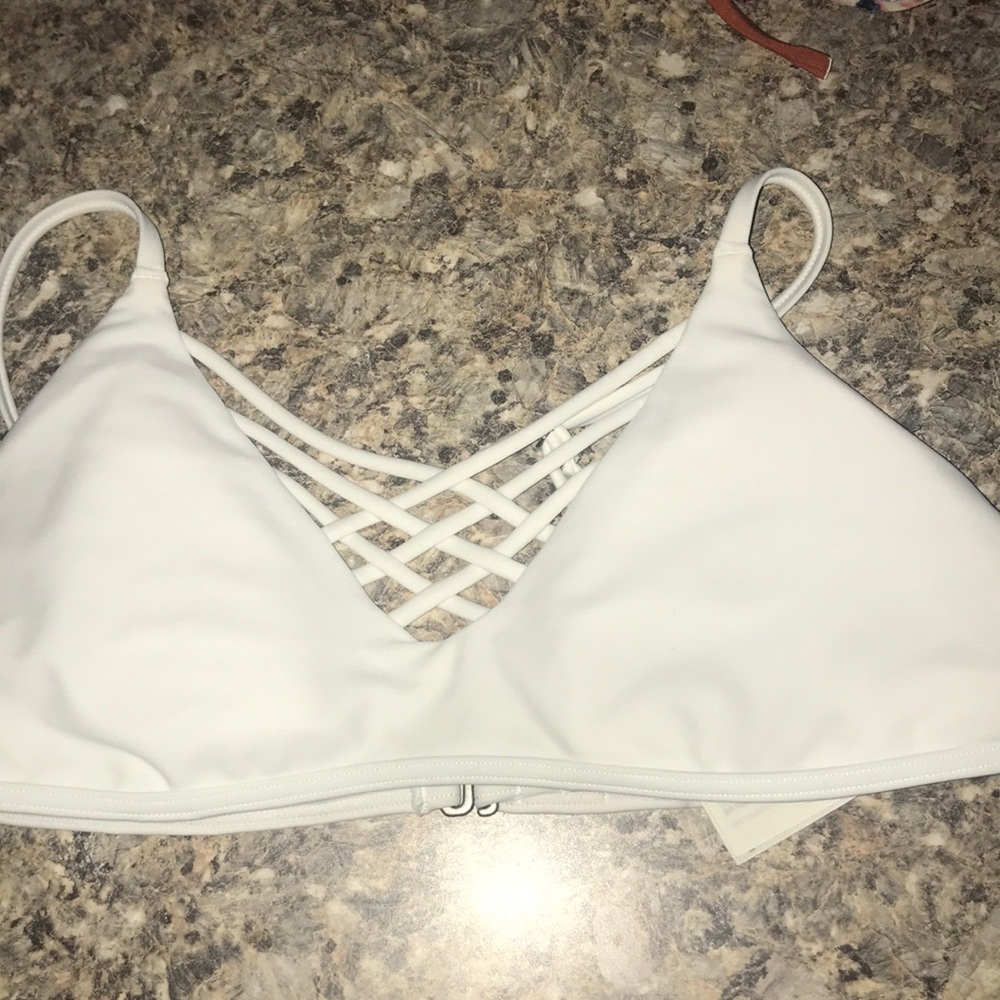 white bikini top